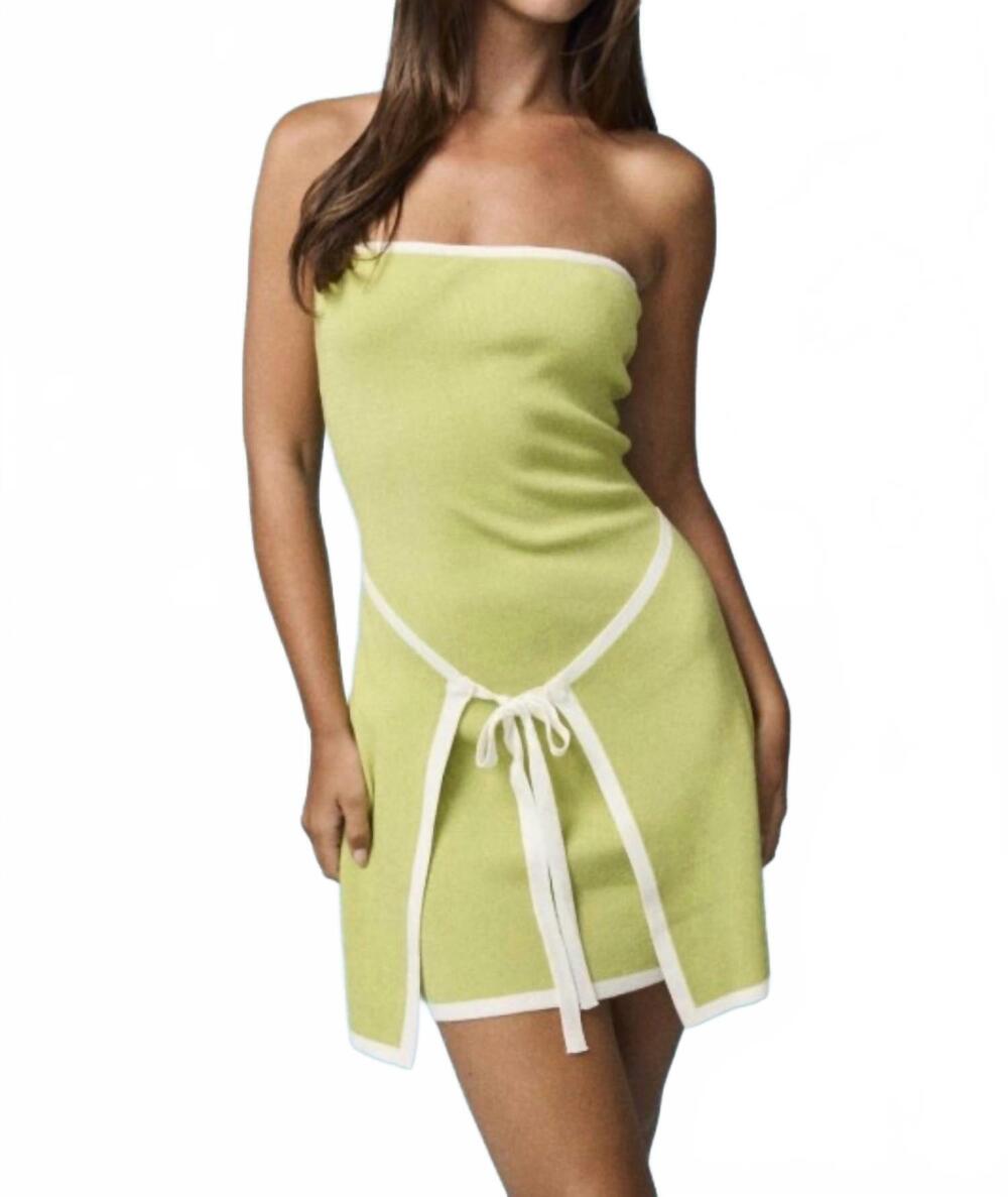 NEW PAPERMOON kenny knit wrap dress in green